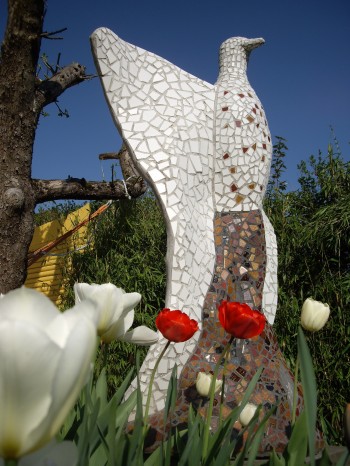 Mosaic sculpture, the Phoenix