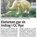 Omtale i Ugebladet Skanderborg af den gyldne elefant hos "De Kreative Mellemrum"